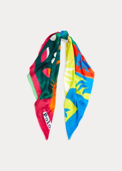 Women's Polo Ralph Lauren Graphic Botanical Scarf | 534798NKR